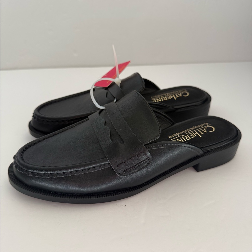 Catherine Malandrino Black Women Slip-On Loafers Mule. Clog Sandals Size 8